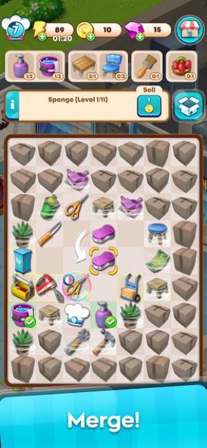 Hợp nhất các item để khôi phục nhà hàng trong Merge Restaurant 