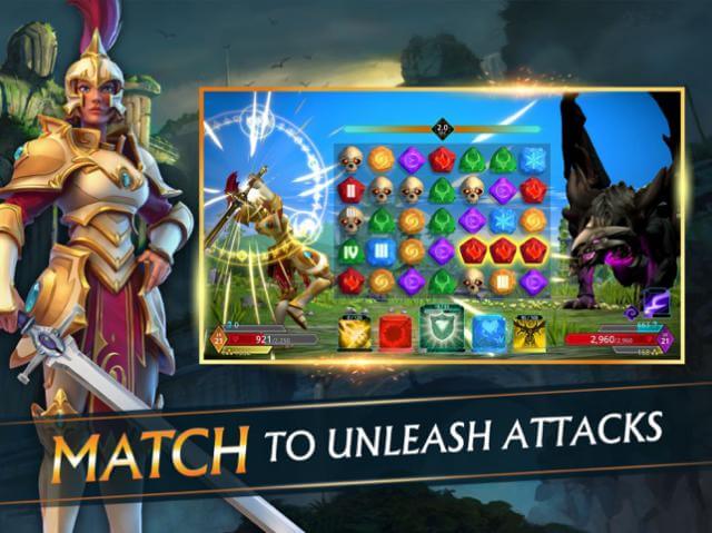 Ghép các item để giải phóng các đòn tấn công trong game Puzzle Quest 3