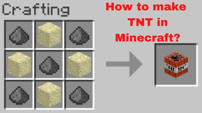 Cách chế tạo thuốc nổ TNT trong Minecraft