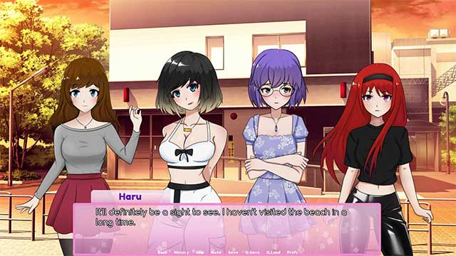 Game có 4 nhân vật nữ để tương tác, mỗi người có tính cách riêng