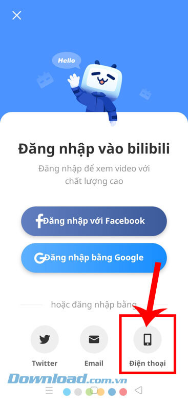Chạm vào mục Điện thoại