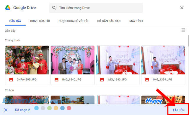 Chọn hình ảnh, video 