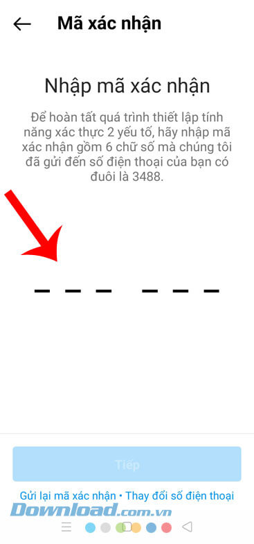 Điền mã xác nhận