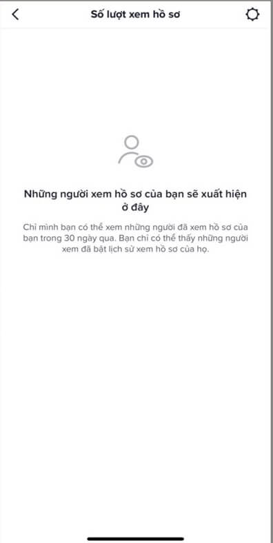 Danh sách ai truy cập vào hồ sơ TikTok
