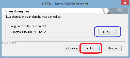 Chọn thư mục cài đặt
