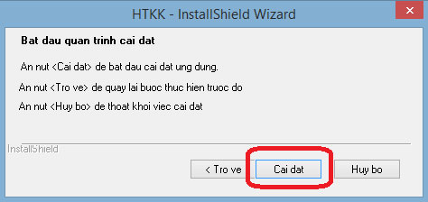 Tiến hàng cài đặt