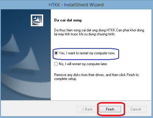 Hoàn tất cài đặt HTKK