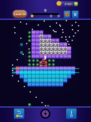 Phá vỡ các viên gạch màu sắc được đánh số