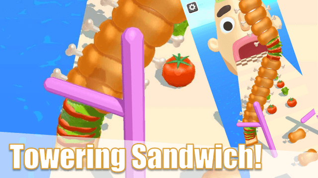 Tạo ra chiếc sandwich nhiều tầng thơm ngon trong game Sandwich Runner