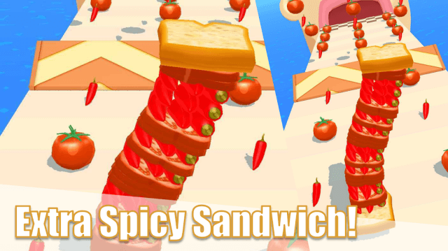 Đừng làm sandwich quá cay nhé!