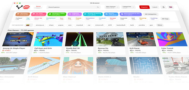 Y8 Browser: Cổng game trực tuyến với hơn 90.000 trò chơi đa dạng và hấp dẫn. https://st.download.com.vn/data/image/2022/03/21/Y8-Browser-cong-game.jpg
