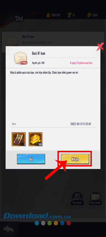 Nhấn vào nút Nhật