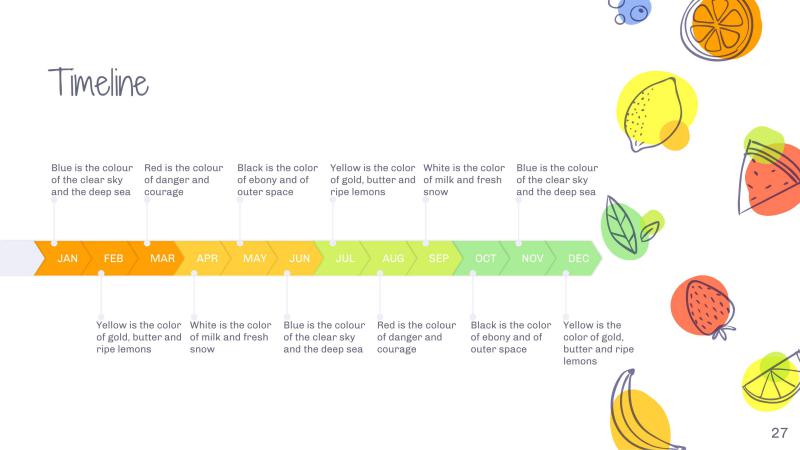 Colorful Fruits Slides slide 27*353067