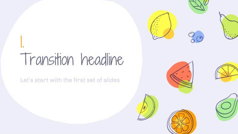 Colorful Fruits Slides slide 5*353052