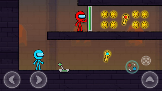 Red and Blue Stickman 2 tiếp tục cho bạn tham gia cuộc phiêu lưu cùng chàng Lửa và nàng Nước