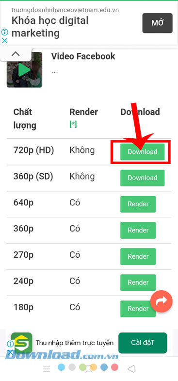 Nhấn vàio nút Download