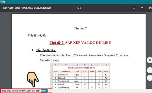 Nhấn vào mục Làm bài tập
