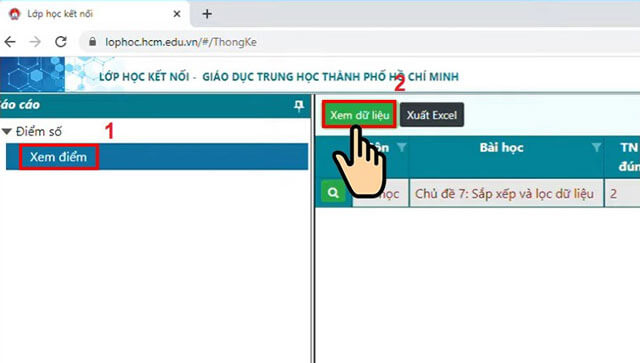Xem kết quả học tập