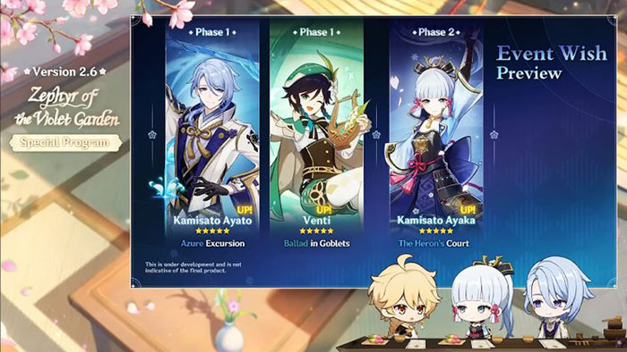 Banner nhân vật trong Genshin Impact 2.6