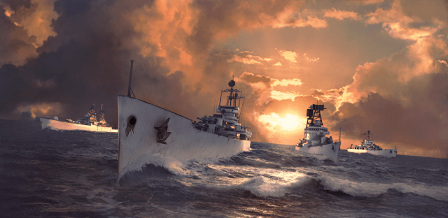 Force of Warships đưa bạn vào những trận chiến căng thẳng, dữ dội trên biển