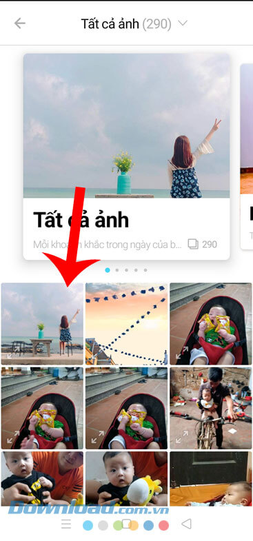 Chọn hình ảnh trong điện thoại
