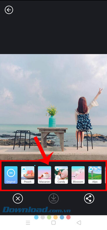 Chọn hiệu ứng đám mây