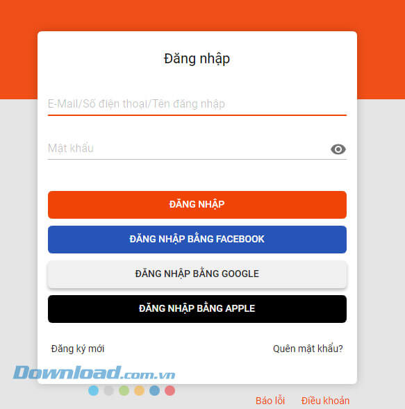 Đăng nhập tài khoản game