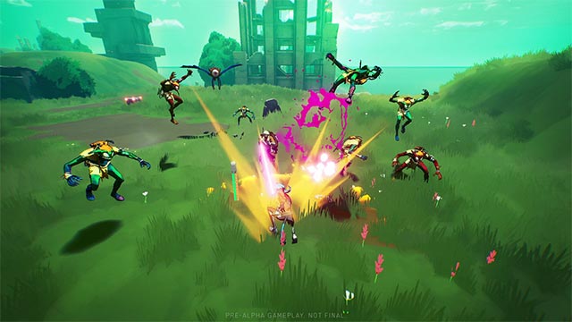 Chạm trán vô vàn kẻ thù và boss thế giới trong khi chơi Hyper Light Breaker game