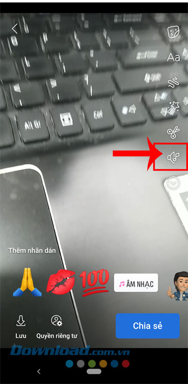 Nhấn vào mục Âm thanh