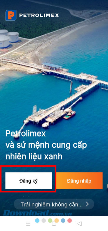 Ấn vào nút Đăng ký