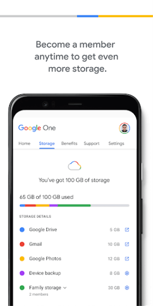 Trở thành thành viên Google One để có nhiều không gian lưu trữ hơn
