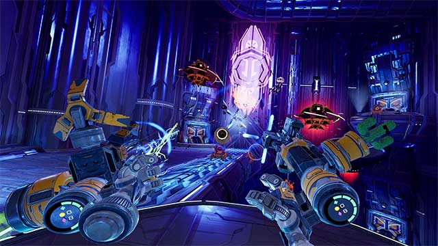 Chế tạo nhiều loại vũ khí sáng tạo để chiến đấu với robot trong Mothergunship: Forge