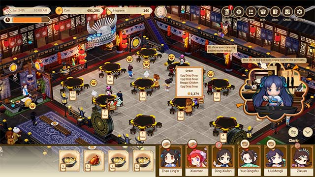 Quản lý quán trọ Tiên Kiếm Kỳ Hiệp trong game Sword and Fairy Inn II