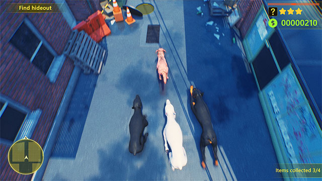 Tìm nơi ẩn nấp để bảo toàn tính mạng khi bị kẻ thù truy đuổi trong Thief Dog