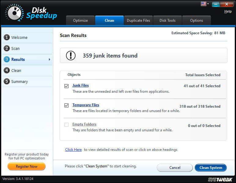 Trình kiểm tra ổ cứng Disk Doctor của Systweak Disk Speedup