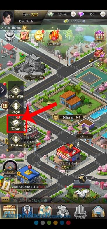 Nhấn vào mục Thư