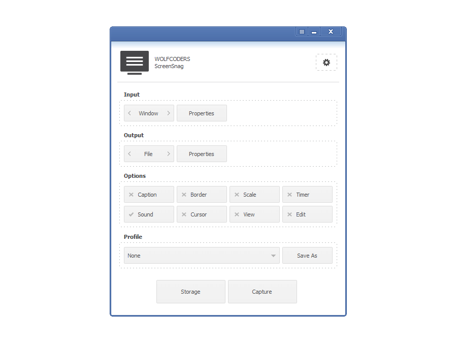 Các tùy chọn của ScreenSnag