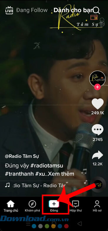 Ấn vào biểu tượng dấu "+"