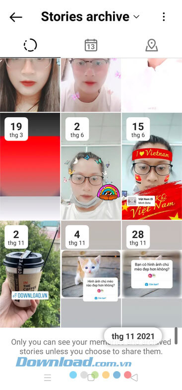 Toàn bộ story đã đăng