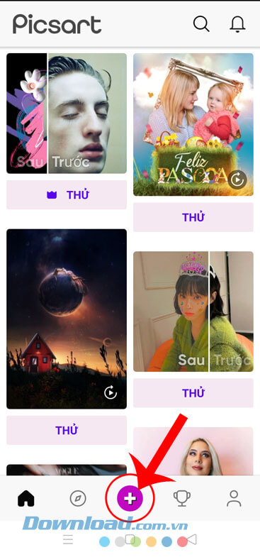 Nhấn vào biểu tượng dấu "+"