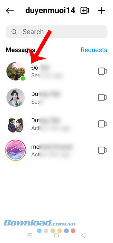 Chọn cuộc trò chuyện 