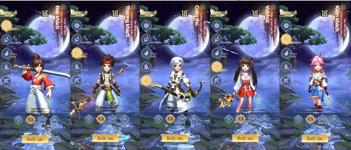 Các lớp nhân vật hiện có trong Yong Heroes