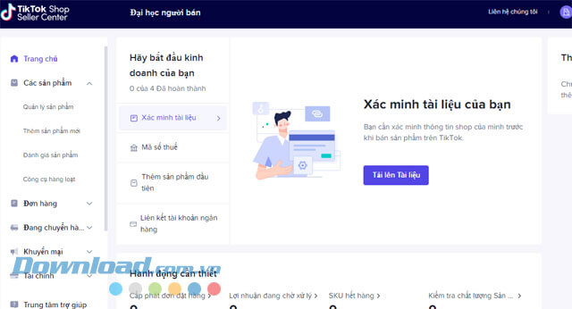 Bắt đầu đặt bán hàng trên TikTok Shop
