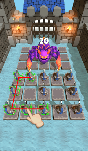 Hợp nhất quân đội và chiến đấu với kẻ thù trong game Merge Master Clash of Dragon 