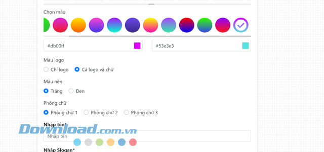 Lựa chọn màu sắc cho logo