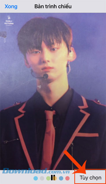 Ấn vào nút Tùy chọn