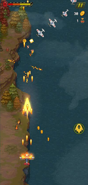 Máy bay Grumman F3F bắn ra 3 viên đạn cùng lúc