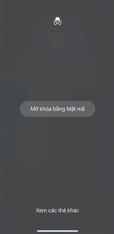 Chạm vào nút Mở khóa bằng mật mã