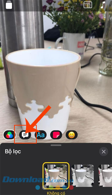 Chạm vào biểu tượng hội thoại