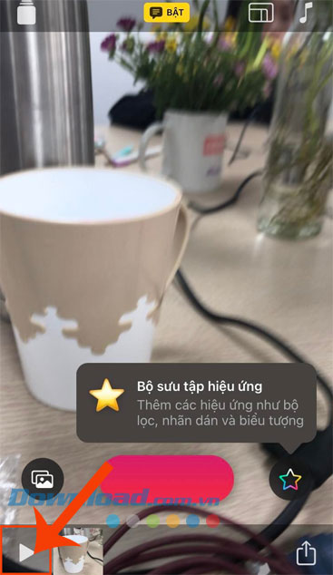 Nhấn vào biểu tượng Phát